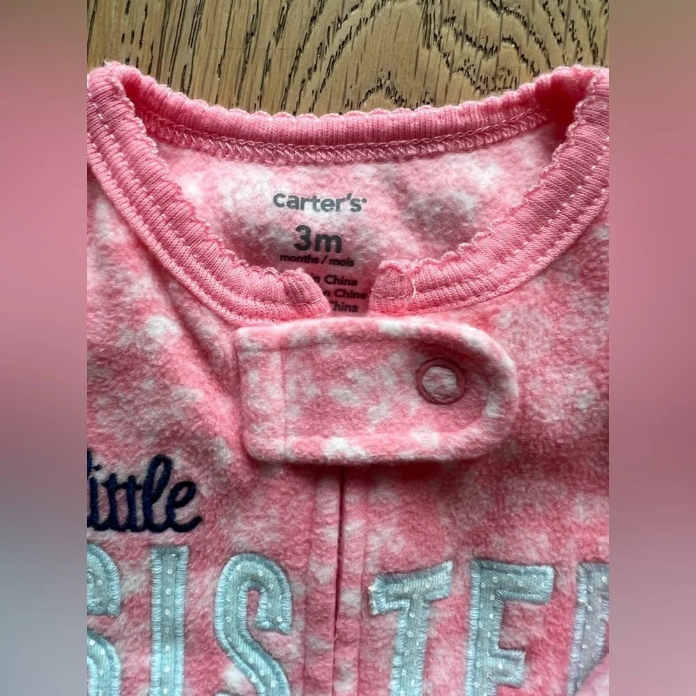 Magnolia Baby Carter’s Little Sister Girl Bundle sleep and onesie size 3 months